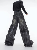 Distressed Wide-leg Pants