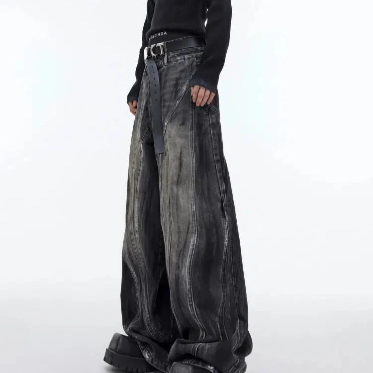 Distressed Wide-leg Pants