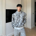 Distressed printing Hoodies with Front Pocket