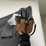 Dog Tag Charm Bucket Shaped Bag