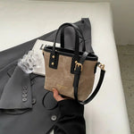 Dog Tag Charm Bucket Shaped Bag