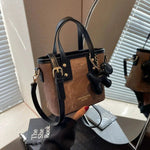 Dog Tag Charm Bucket Shaped Bag