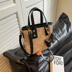 Dog Tag Charm Bucket Shaped Bag