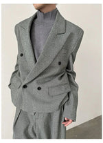 Double Breasted Blazer Wide Leg Set