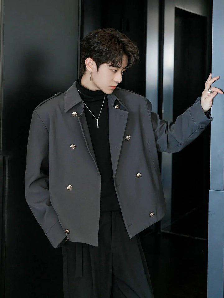 Double Breasted Cropped Blazer