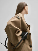 Double-Breasted Long Trench Coat