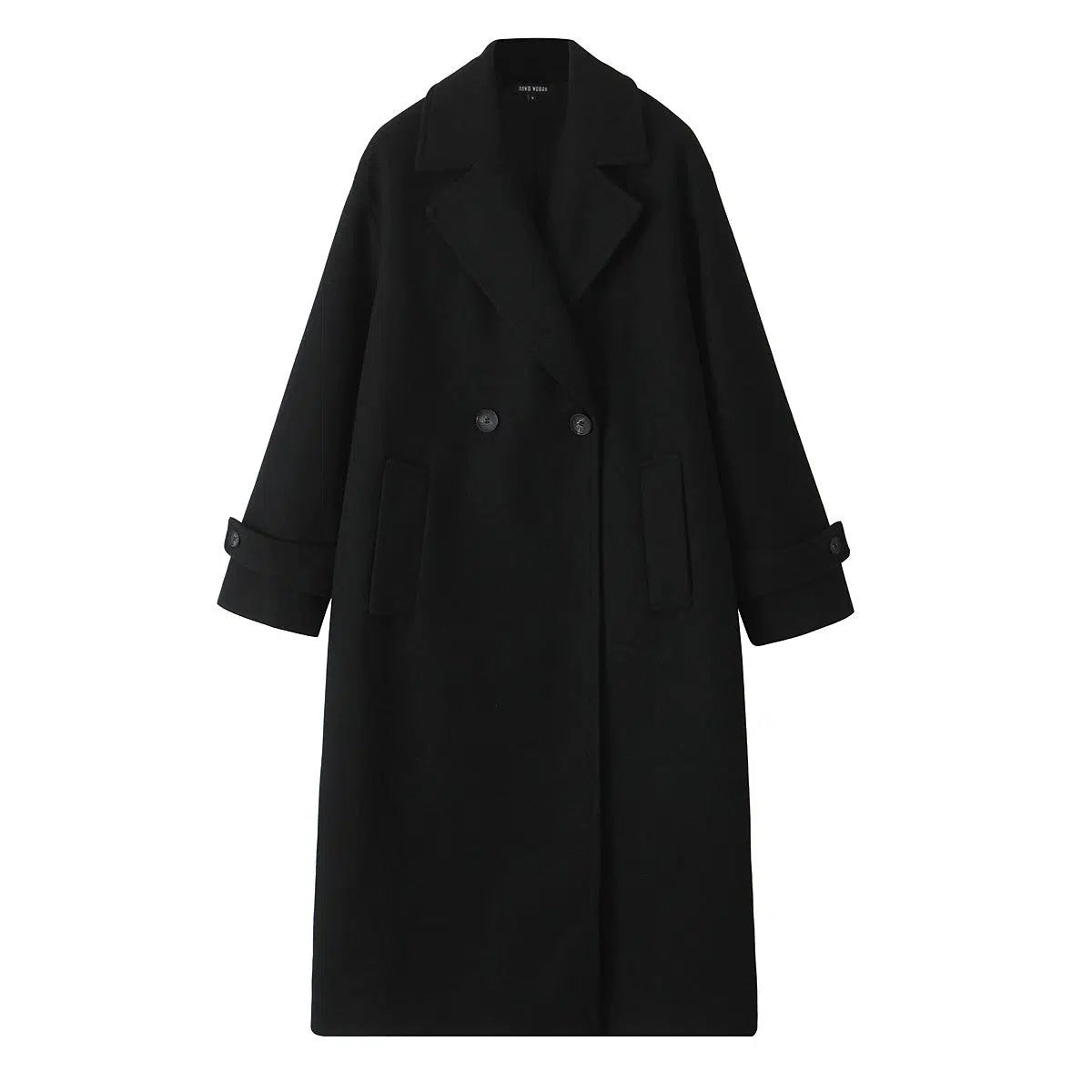 Double-Breasted Pockets Wool Coat