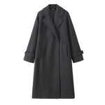 Double-Breasted Pockets Wool Coat