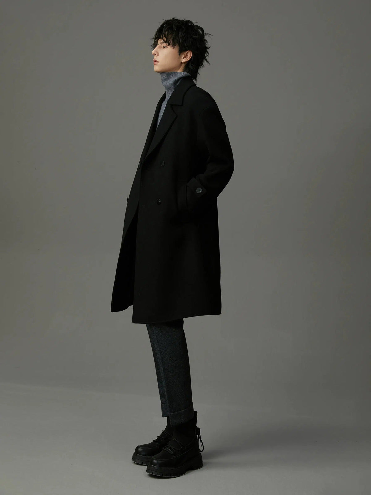 Double-Breasted Wool Coat