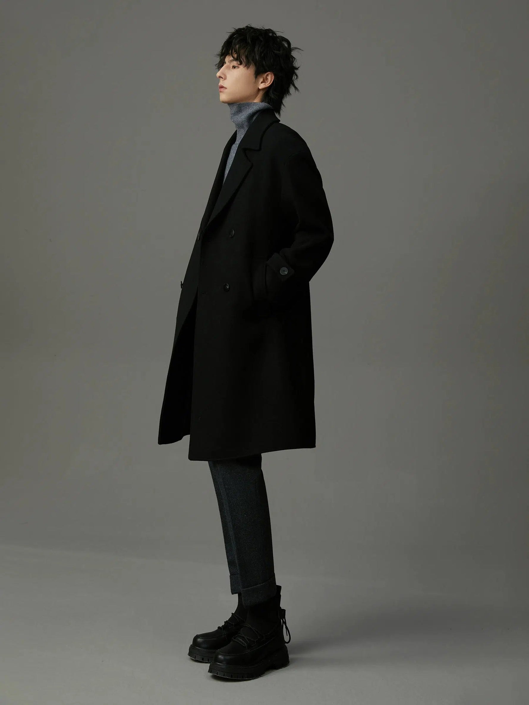 Double-Breasted Wool Coat