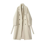 Double-Breasted Wool Coat with Belt