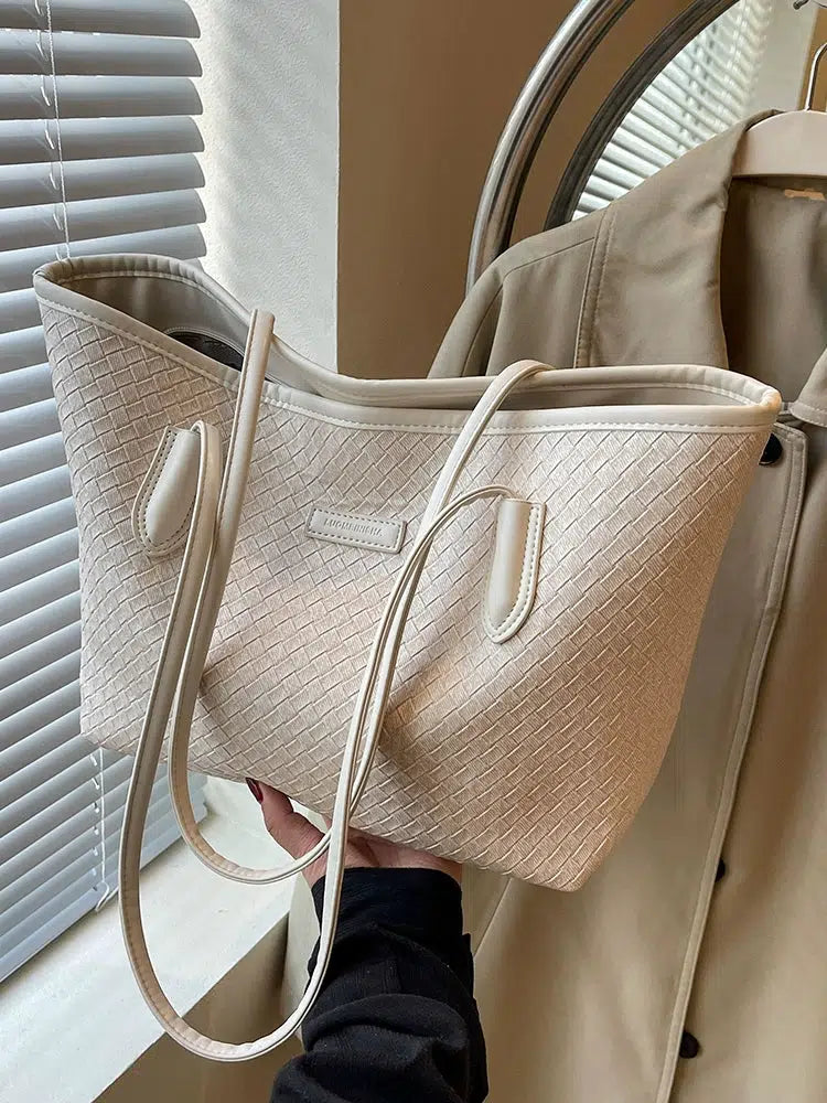 Double Handle Quilted Tote Bag