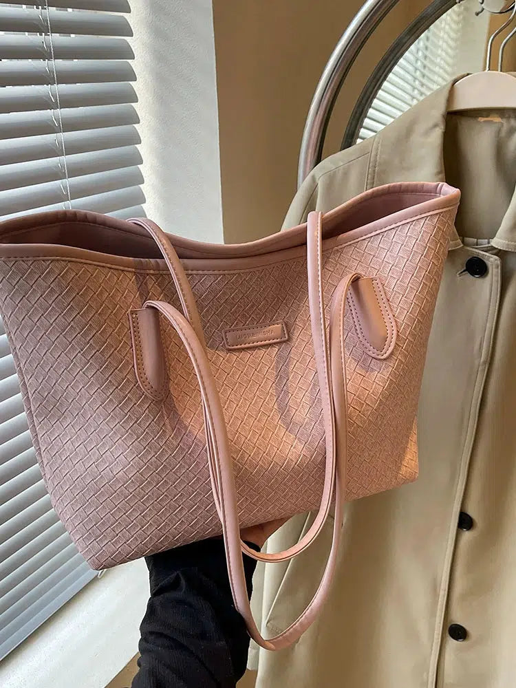 Double Handle Quilted Tote Bag