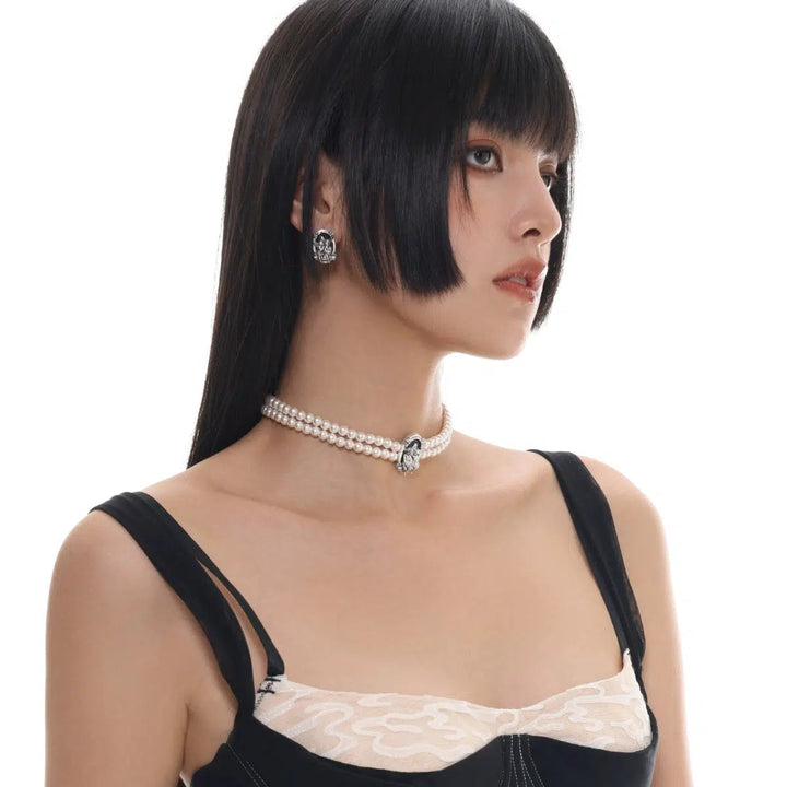 Double Layer Pearl Necklace