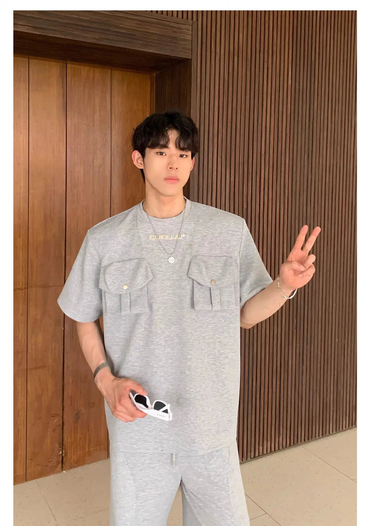 Double Pocket Short Sleeve T-shirt & Track Pants