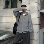 Double Zipper Hooded Pleated Sweater