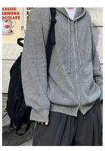 Double Zipper Hooded Pleated Sweater