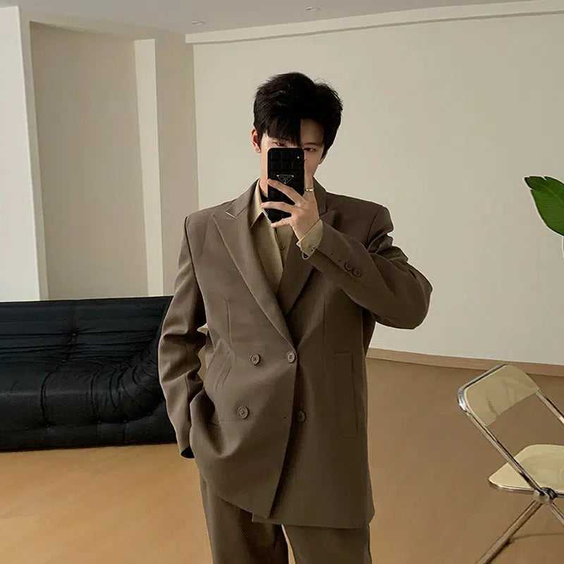 Double-breasted Casual Suit