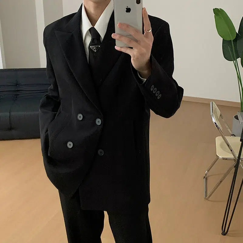 Double-breasted Casual Suit