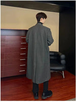 Double-Breasted Long Woolen Coat