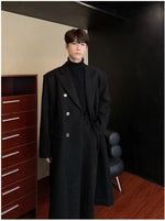 Double-Breasted Long Woolen Coat
