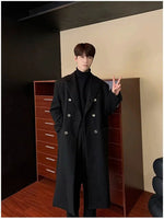 Double-Breasted Long Woolen Coat