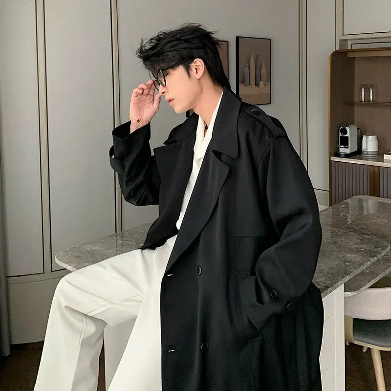 Double-breasted Mid-length Trench Coat