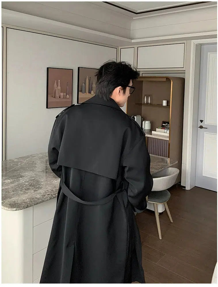 Double-breasted Mid-length Trench Coat