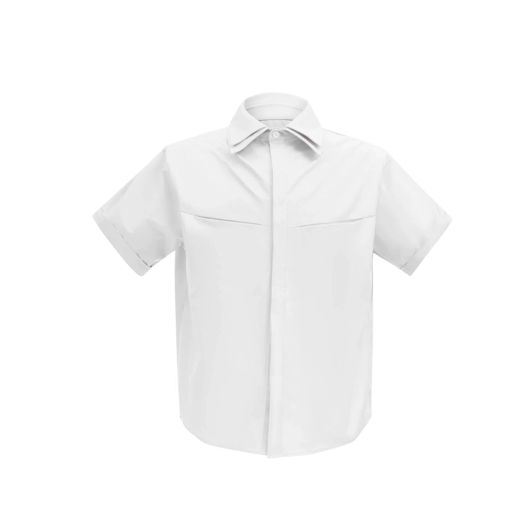 Double-layer Collar Pleated Loose Shirt