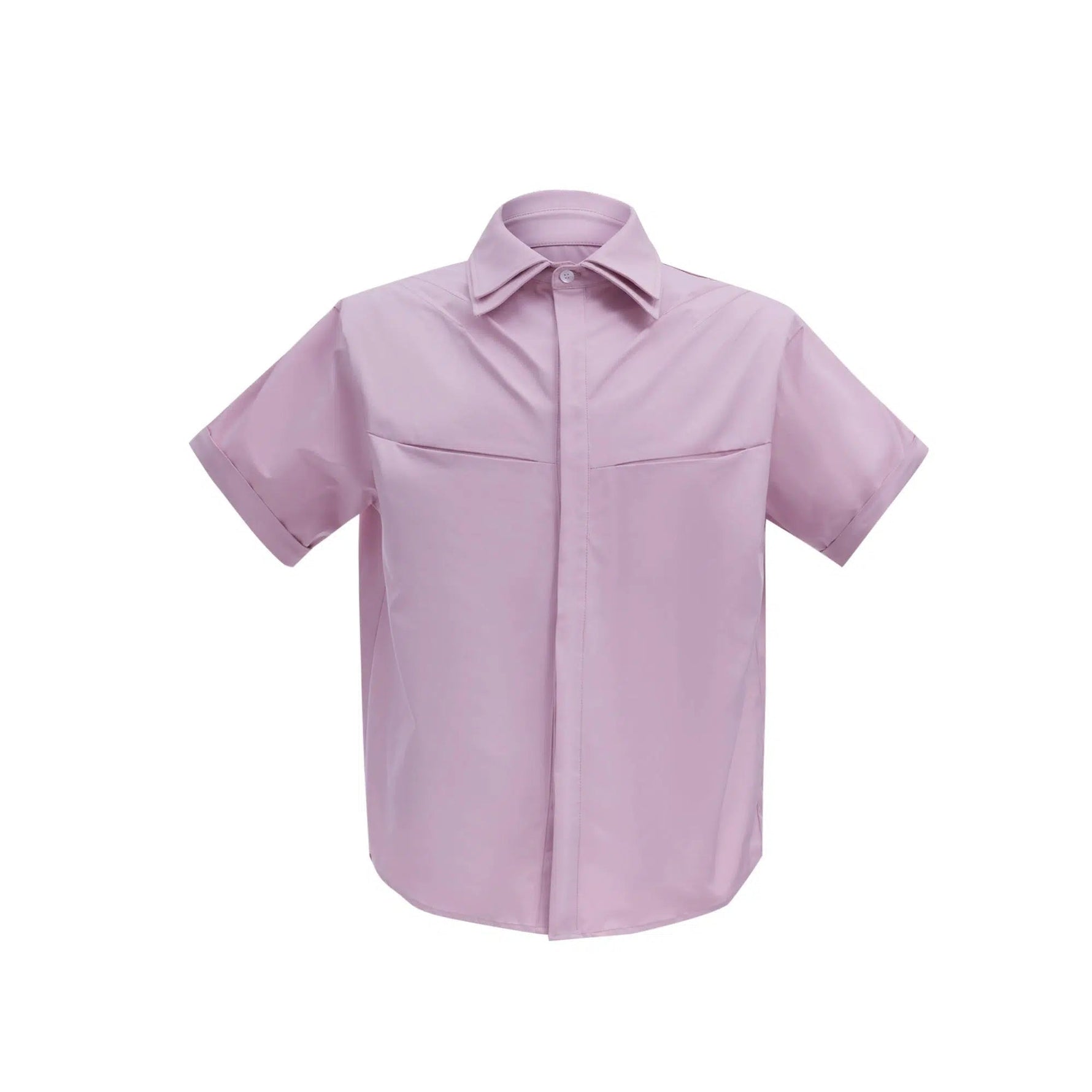 Double-layer Collar Pleated Loose Shirt