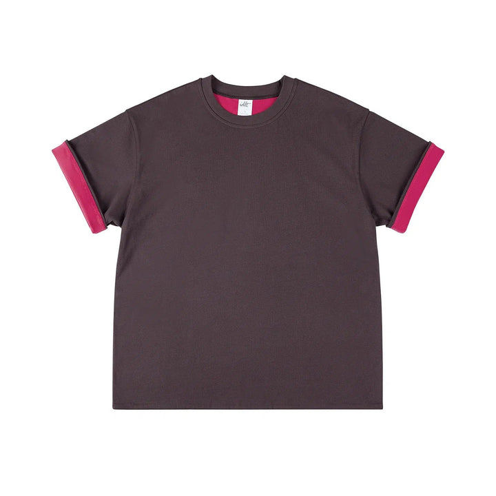 Double-layer Contrast T-shirt
