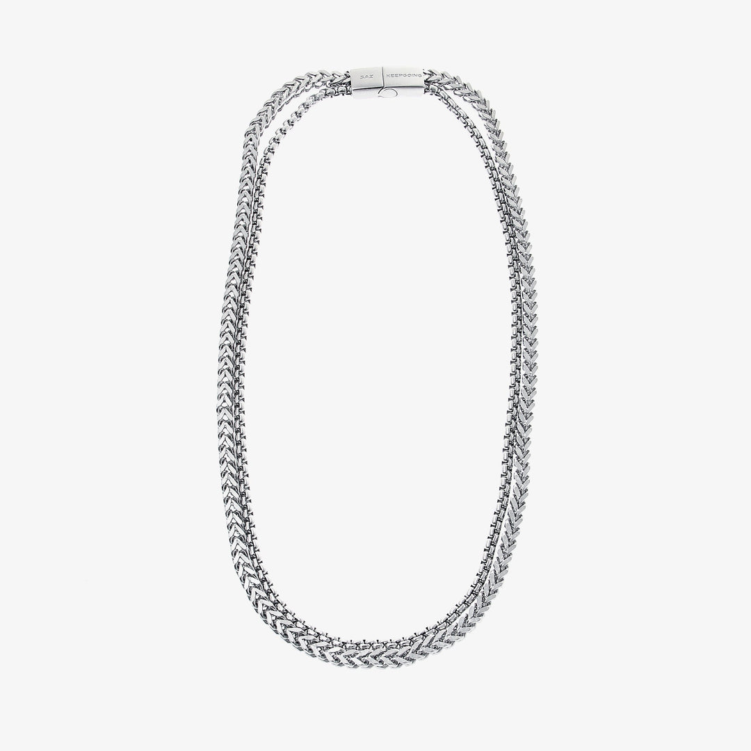 Double-layer Magnet Buckle Necklace