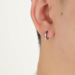 Double-sided Black Hoop Earrings