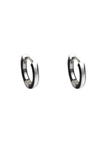 Double-sided Black Hoop Earrings