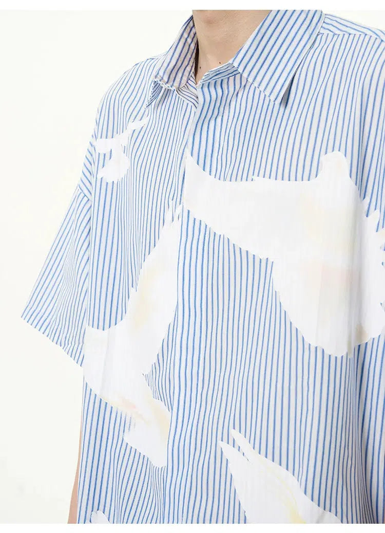 Dove Print Striped Shirt