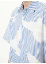 Dove Print Striped Shirt