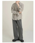 Drape Casual Solid Color Shirt