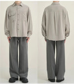 Drape Casual Solid Color Shirt