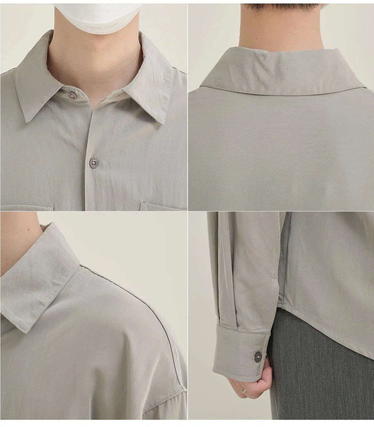 Drape Casual Solid Color Shirt