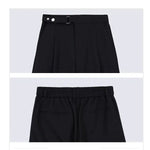 Drape Elastic Waist Straight-leg Pants