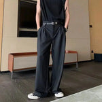 Drape High-Waist Casual Pants