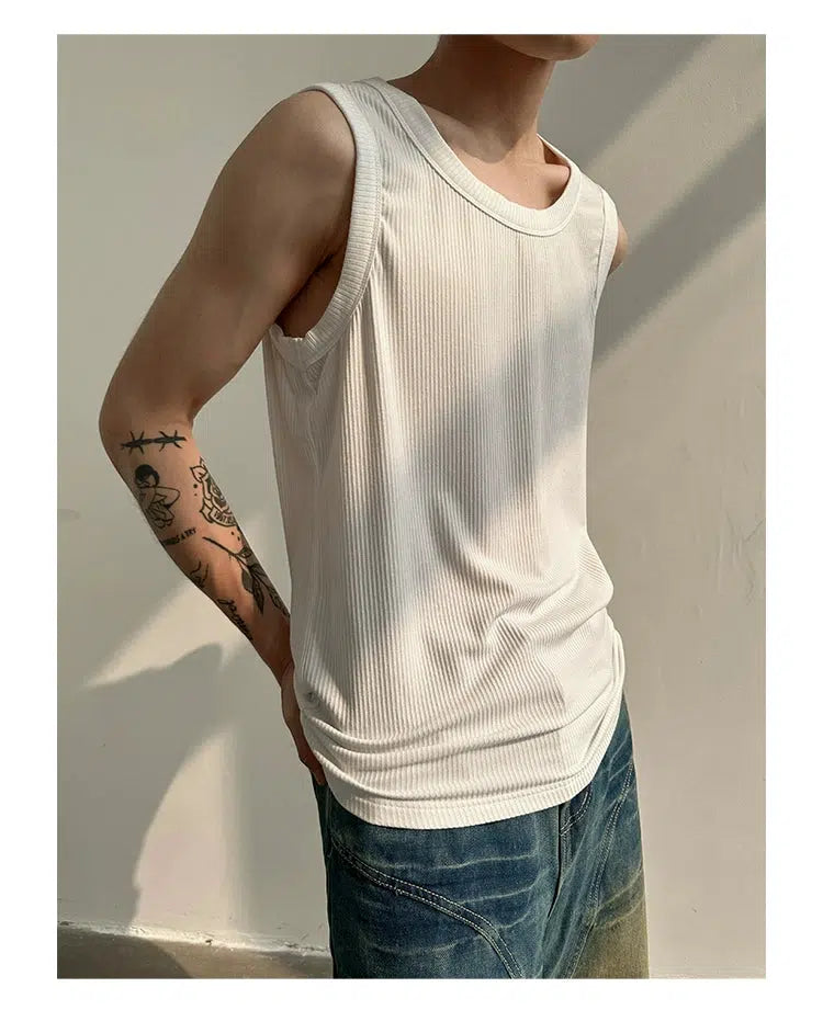 Drape Knit Sleeveless Vest