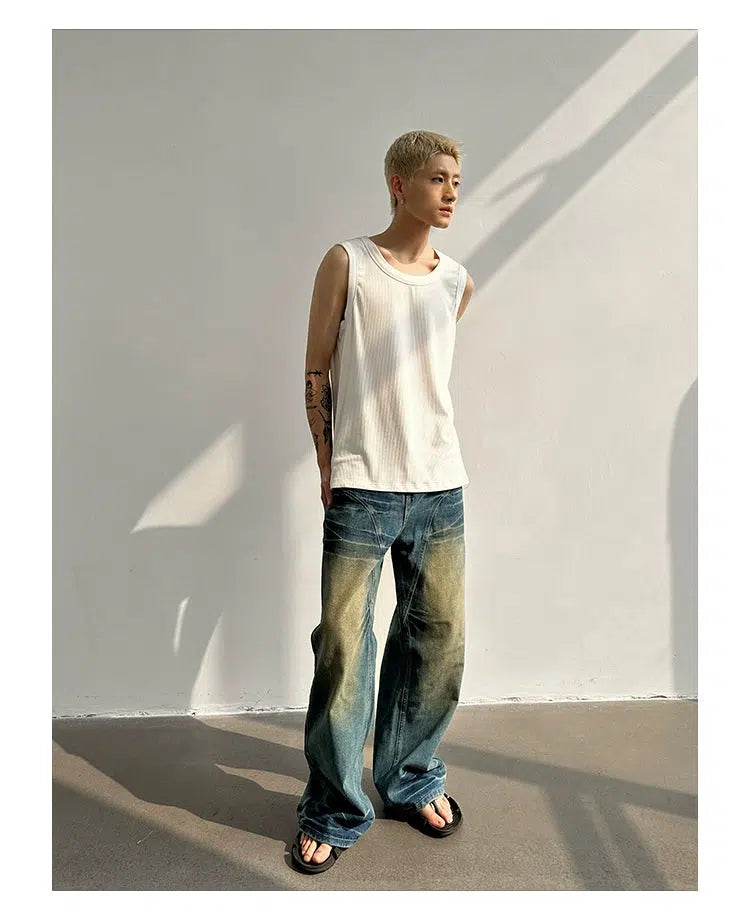 Drape Knit Sleeveless Vest