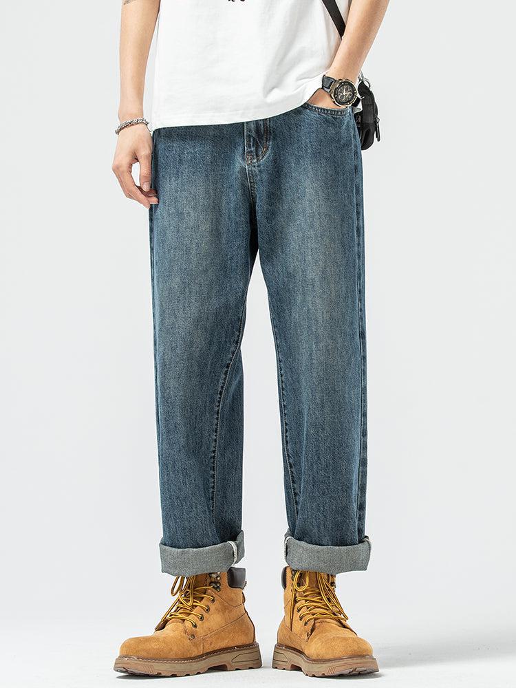 Drape Loose Straight Jeans