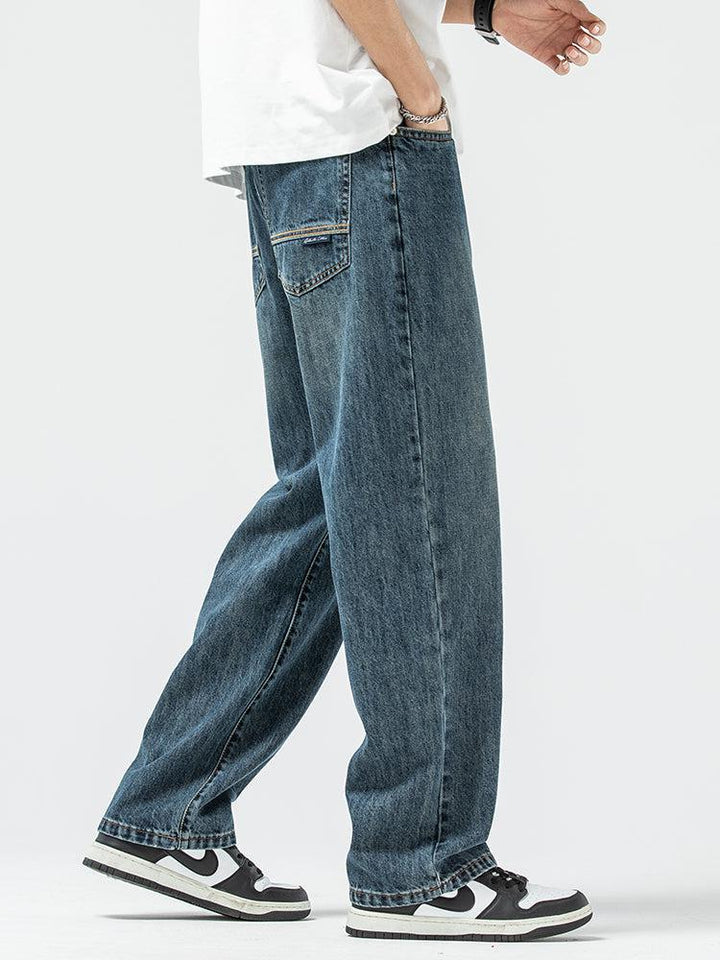 Drape Loose Straight Jeans