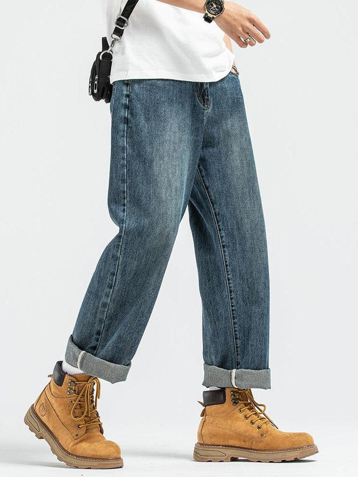 Drape Loose Straight Jeans