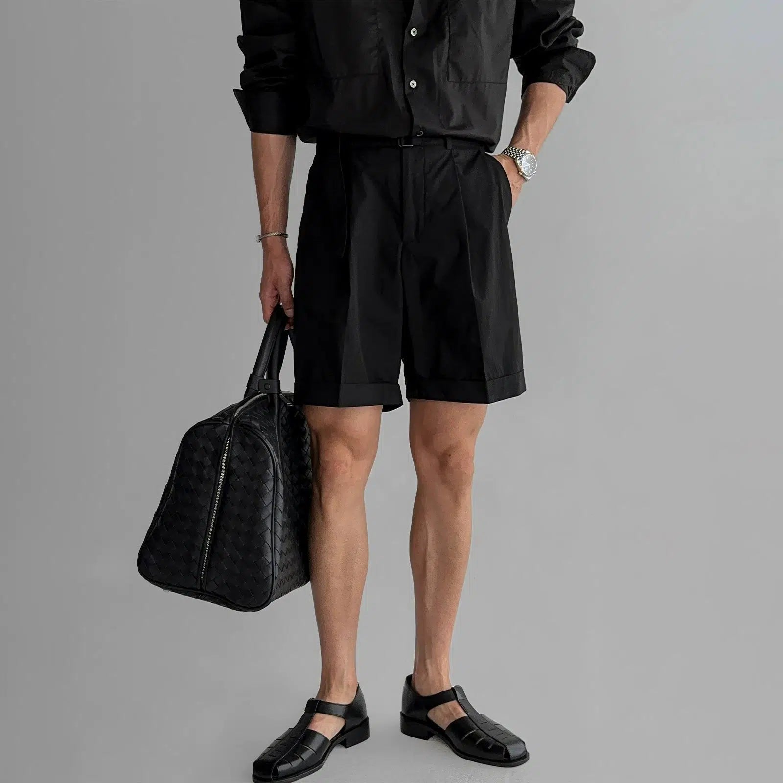 Drape Pleated Shorts