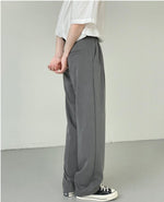 Drape Straight Casual Suit Pants