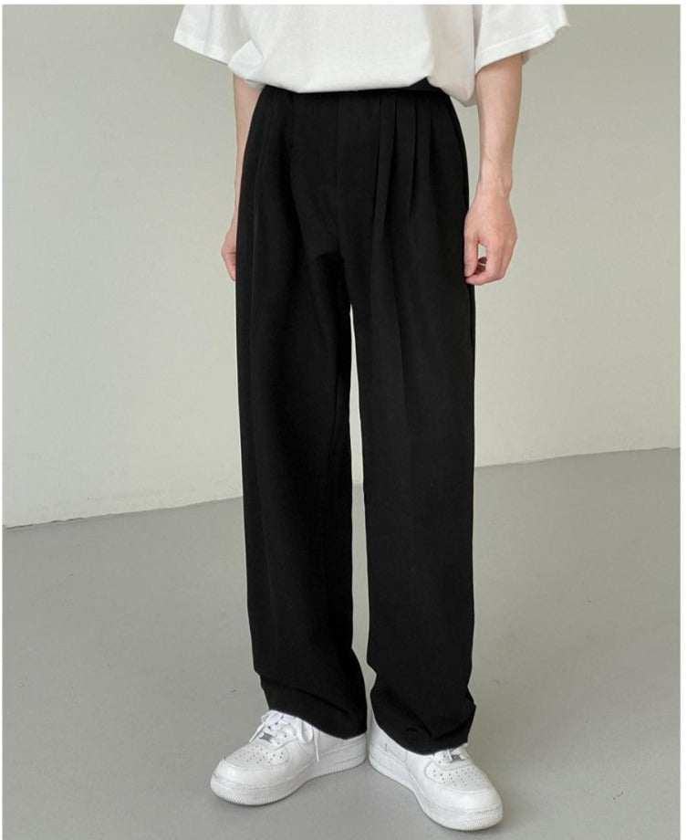 Drape Straight Casual Suit Pants