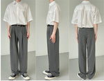 Drape Straight Casual Suit Pants